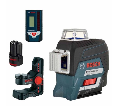 Лазерный уровень Bosch GLL 3-80 C с калибровкой + BM 1 + GBA 12V + LR 7